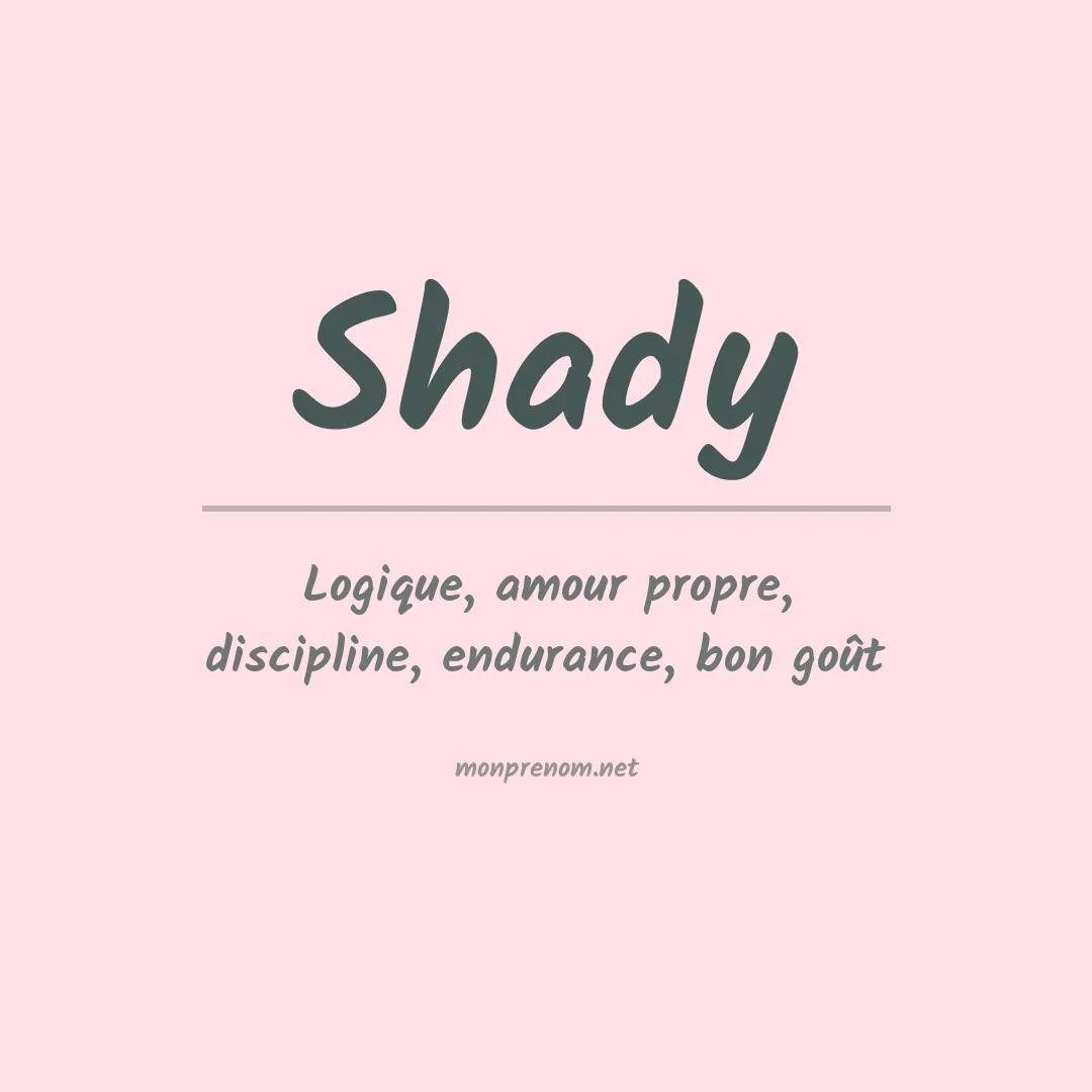 Prénom Shady