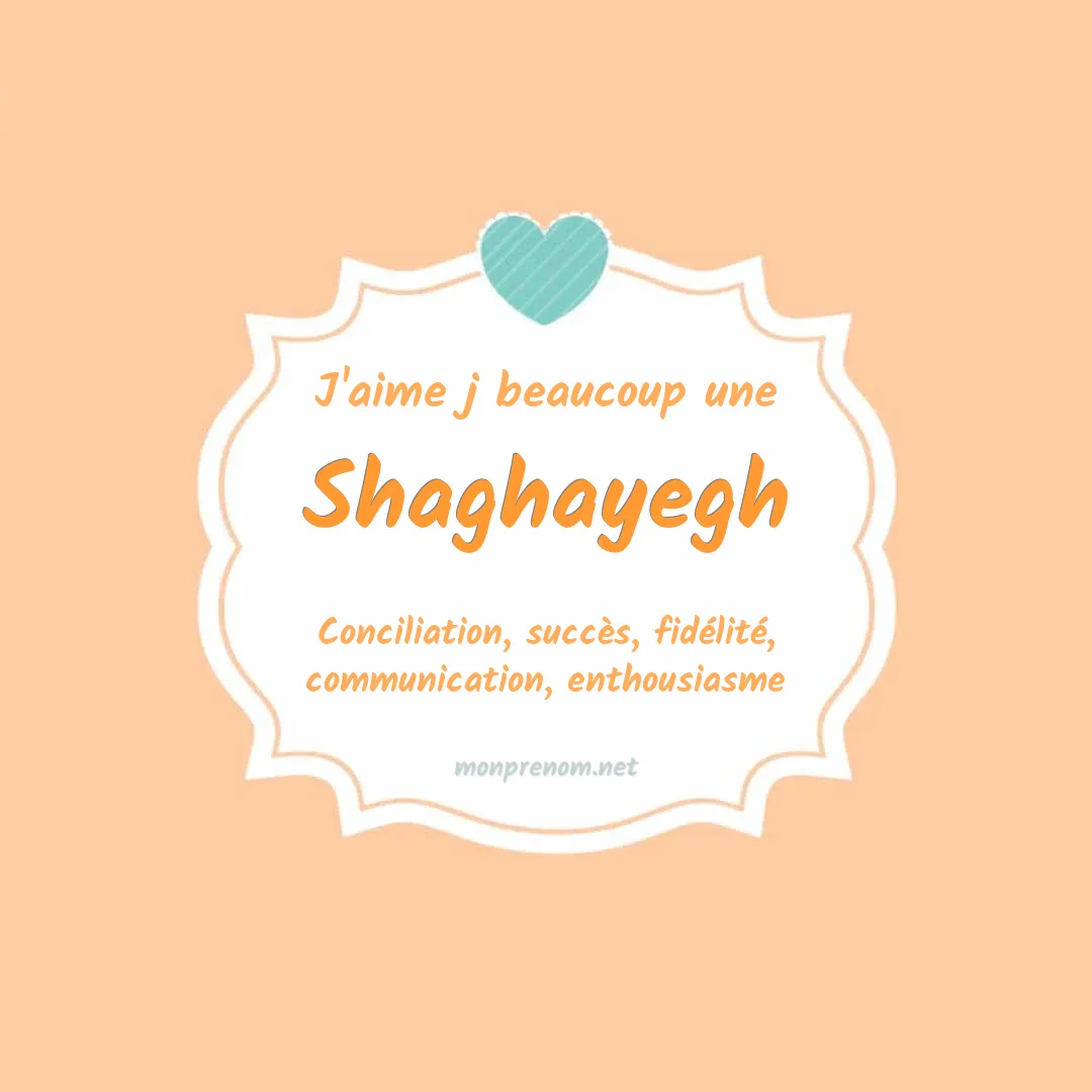 J'aime beaucoup Shaghayegh