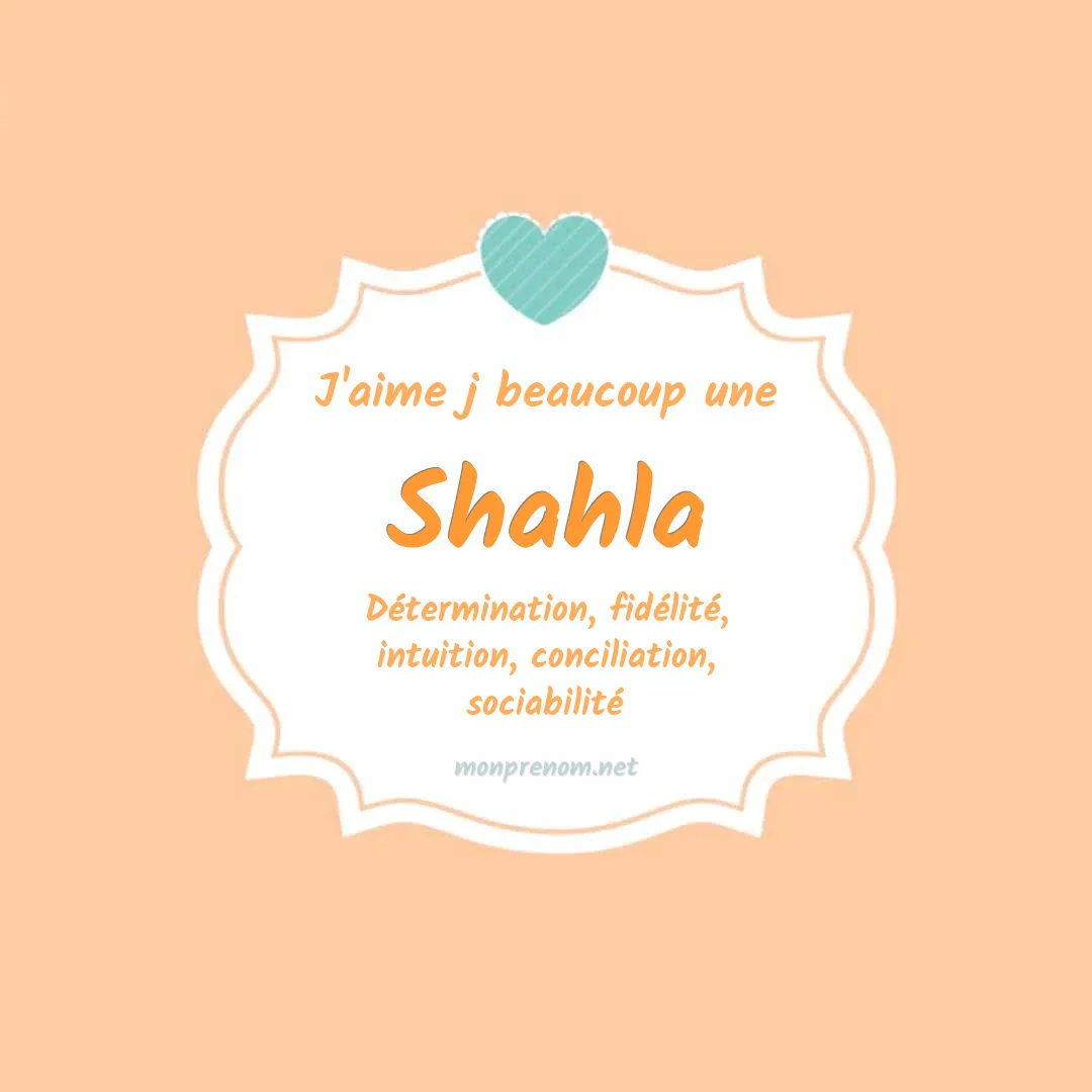 J'aime beaucoup Shahla