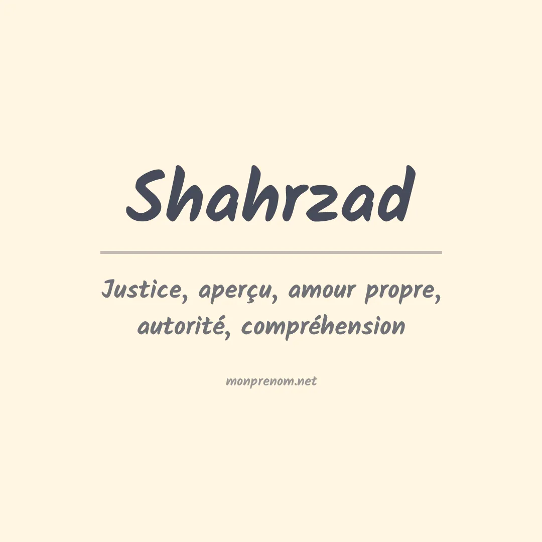 Signification du prénom Shahrzad
