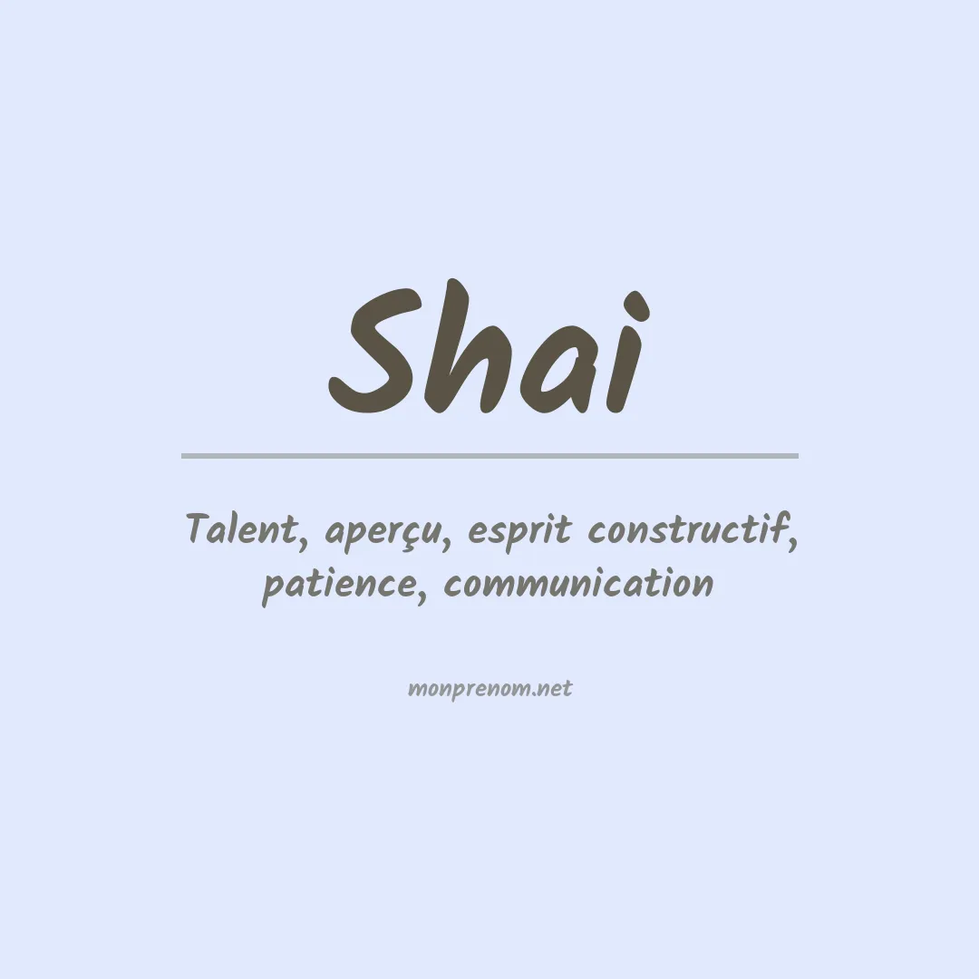 Prénom Shai