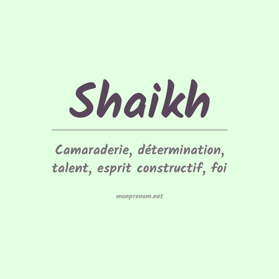 Prénom Shaikh