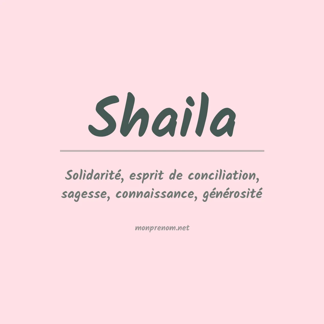 Signification du prénom Shaila