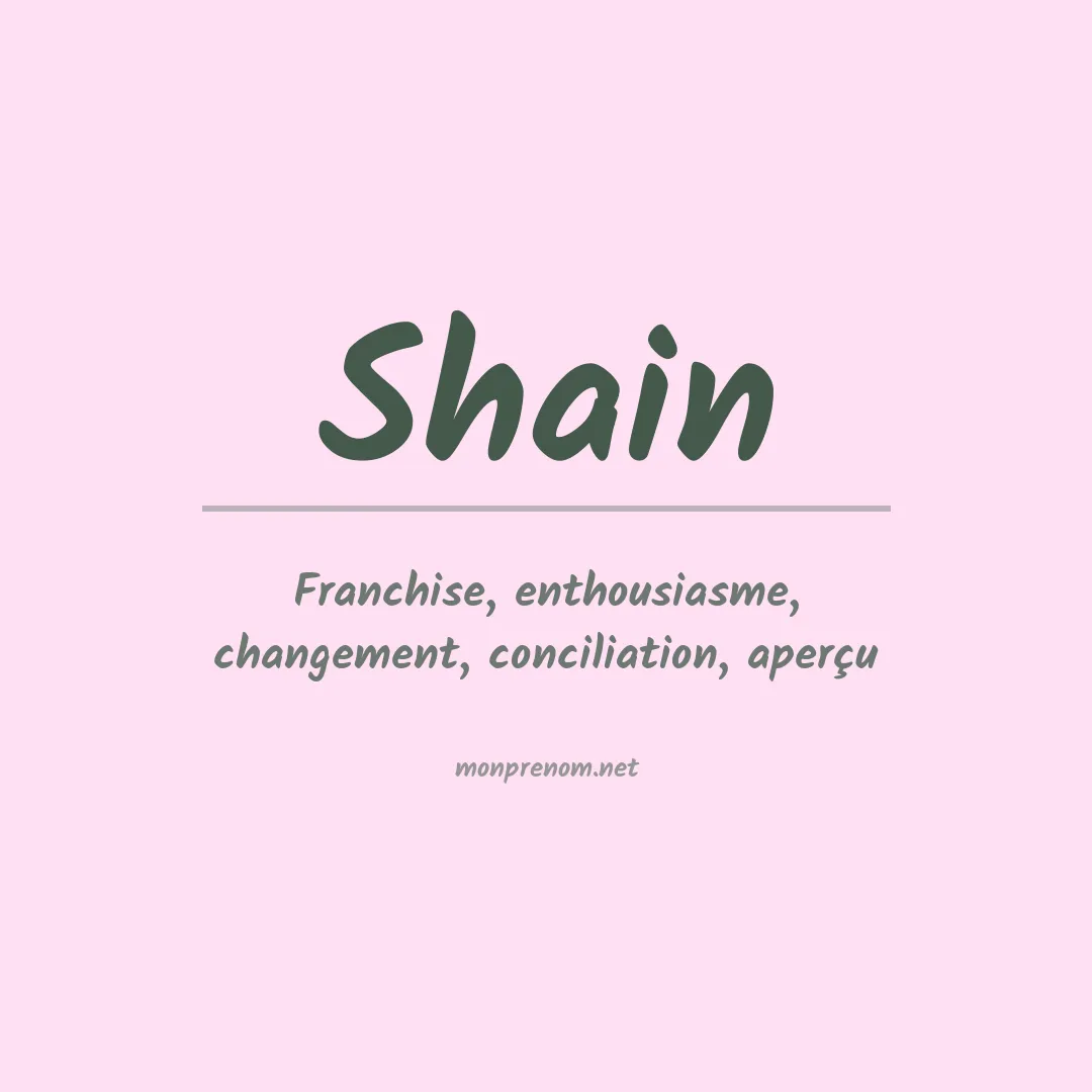 Prénom Shain