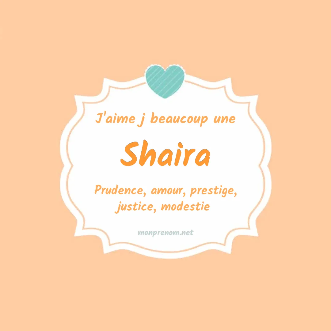 J'aime beaucoup Shaira