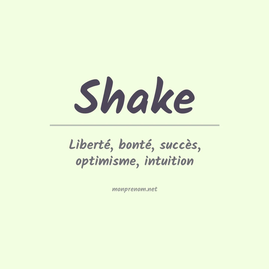 Prénom Shake