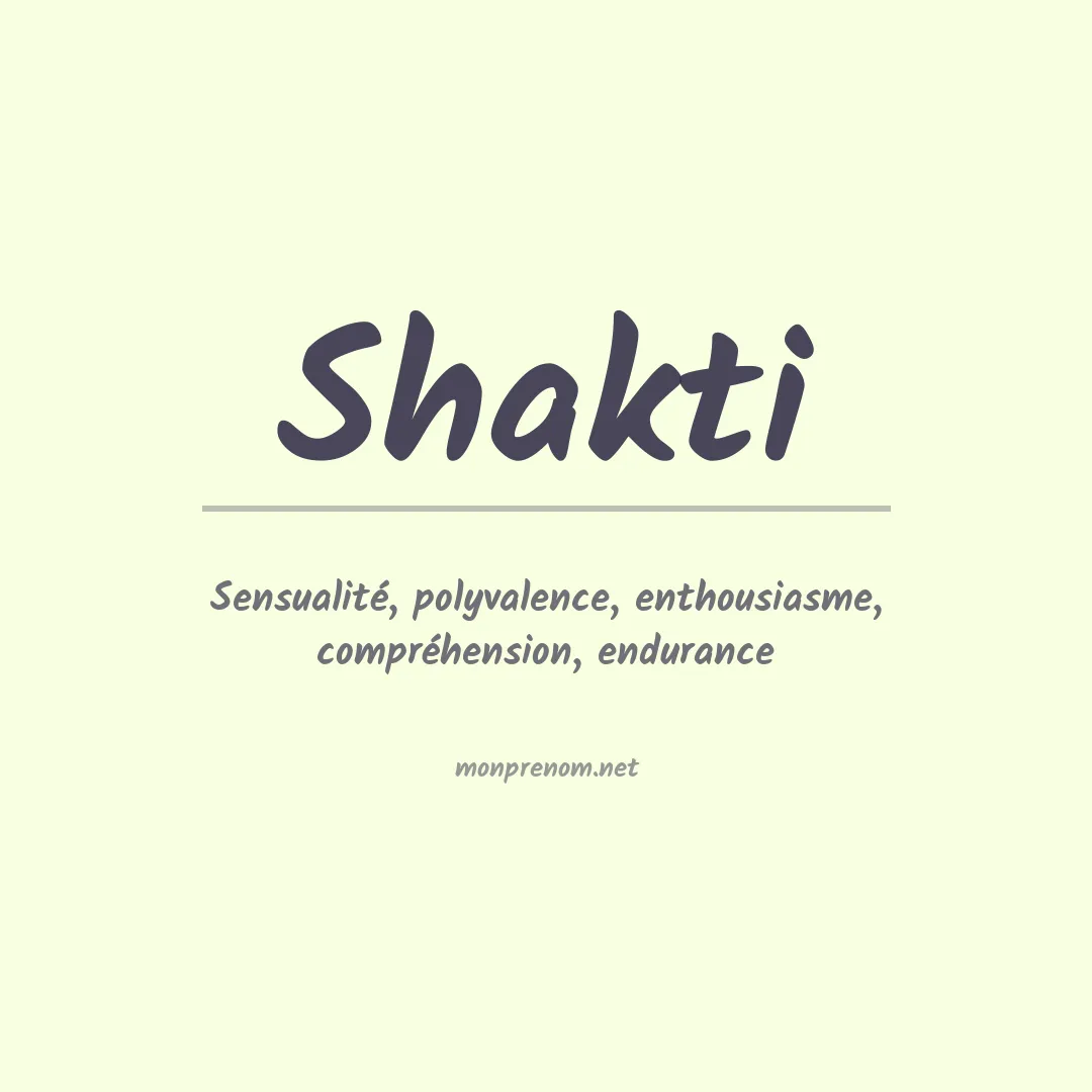 Prénom Shakti