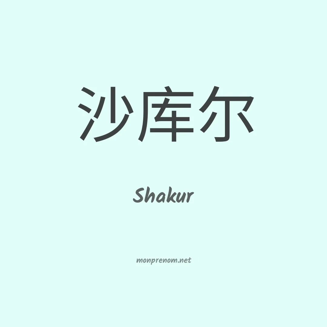 Shakur en chinois