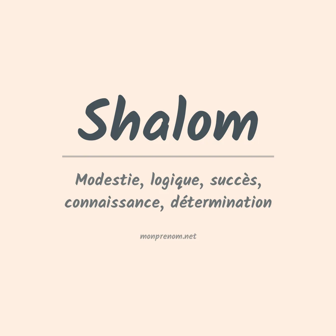Prénom Shalom
