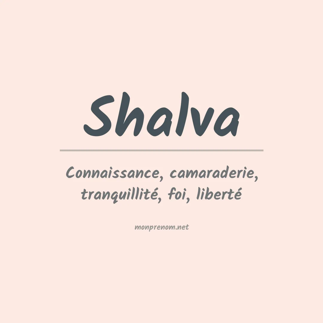 Signification du prénom Shalva