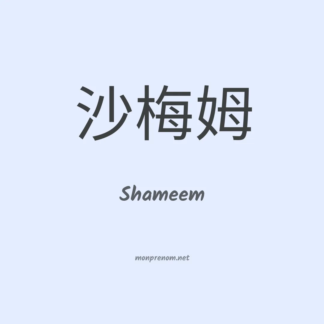 Shameem en chinois