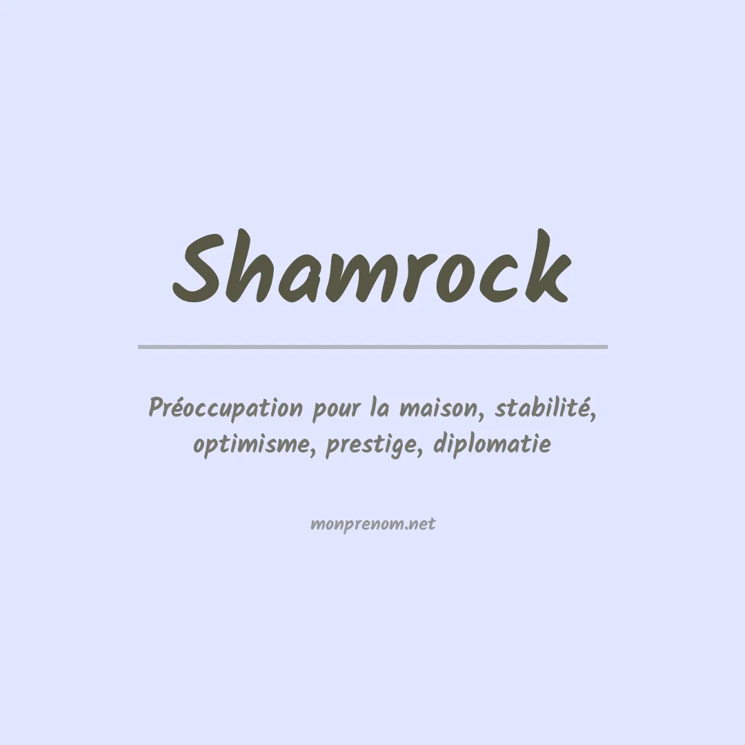 Prénom Shamrock
