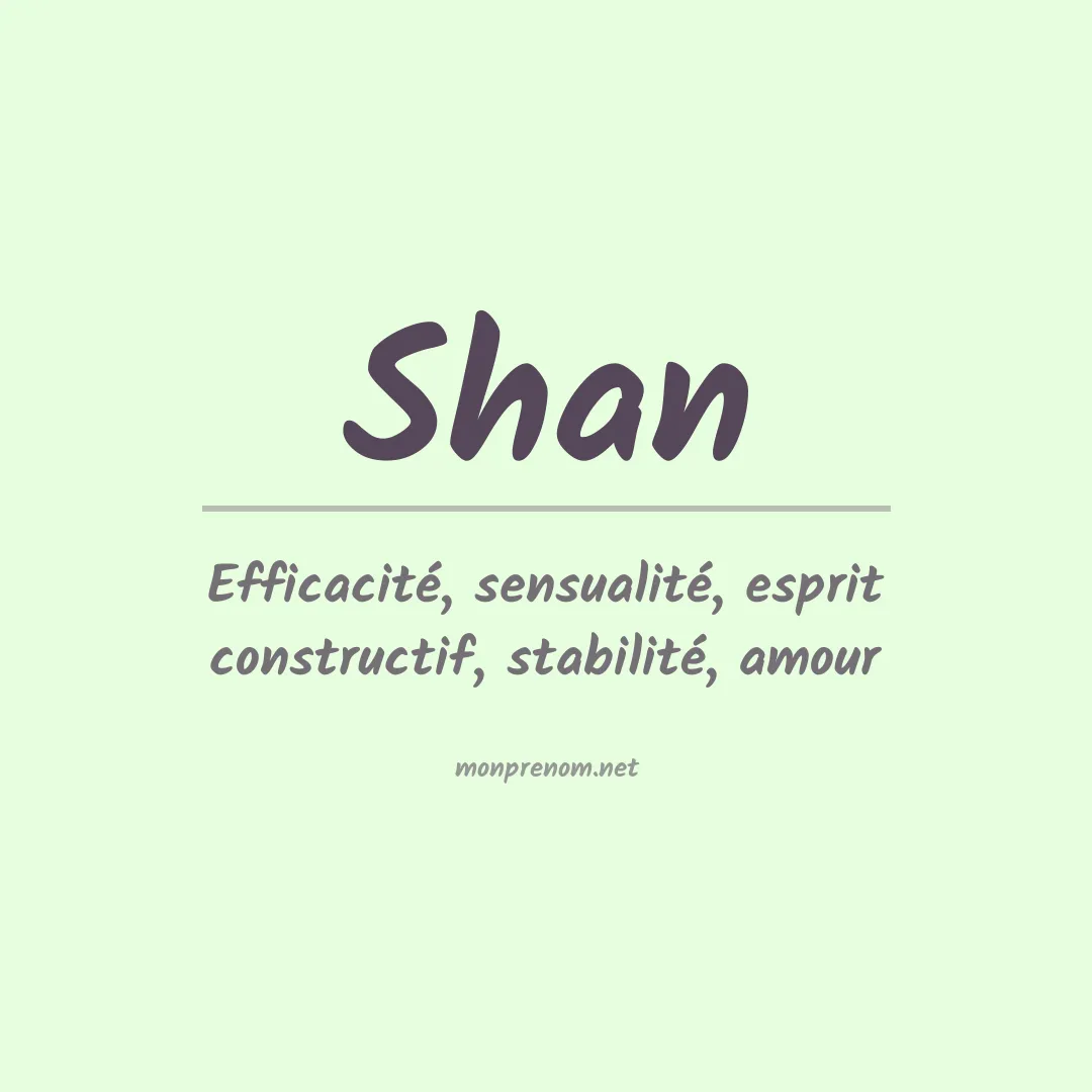 Prénom Shan