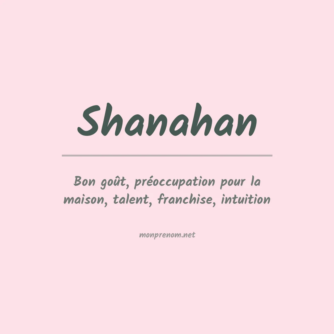 Prénom Shanahan