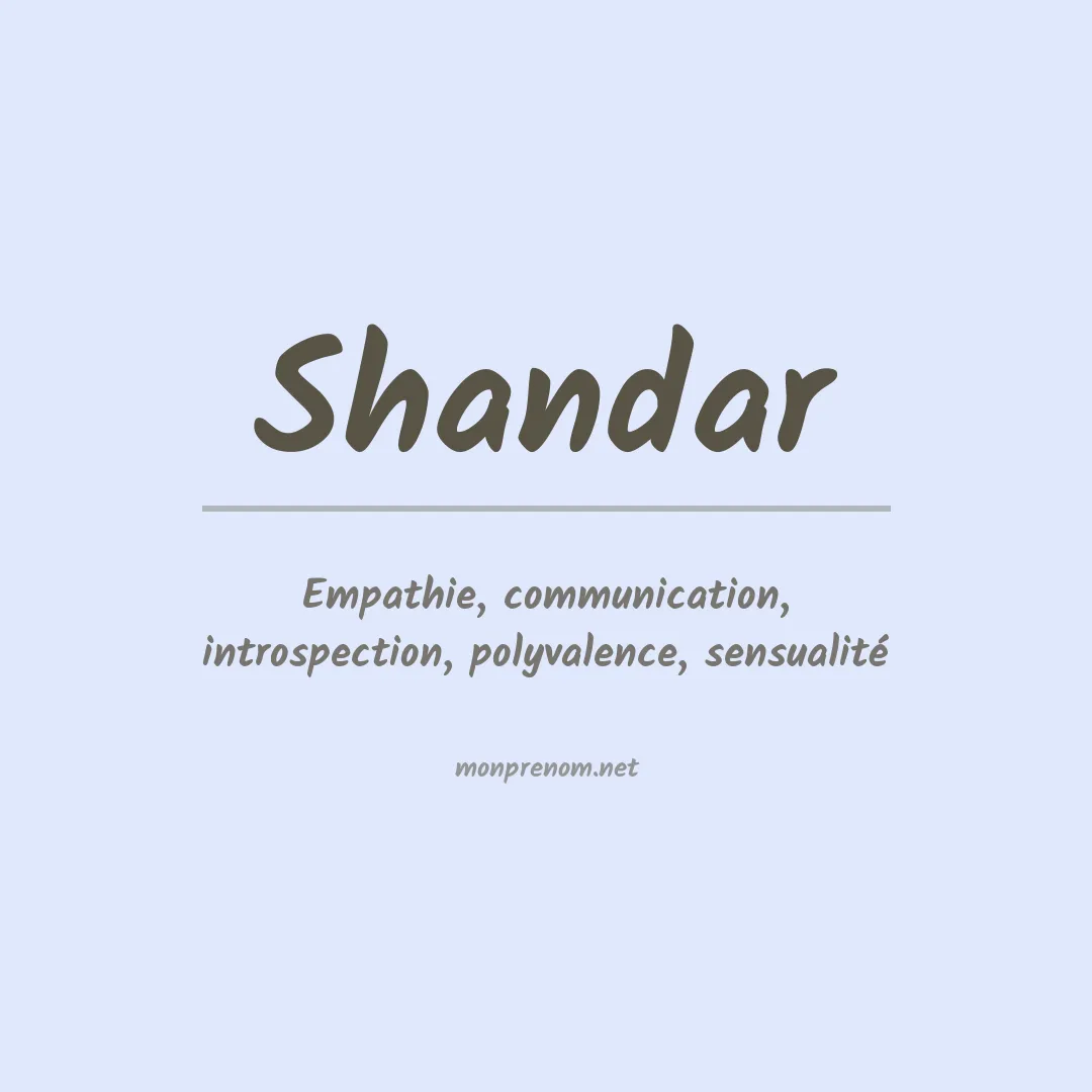 Prénom Shandar