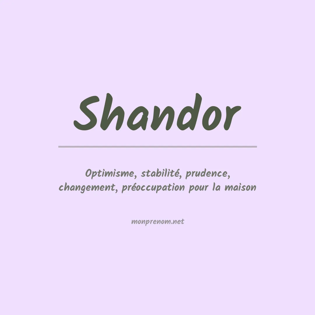 Prénom Shandor