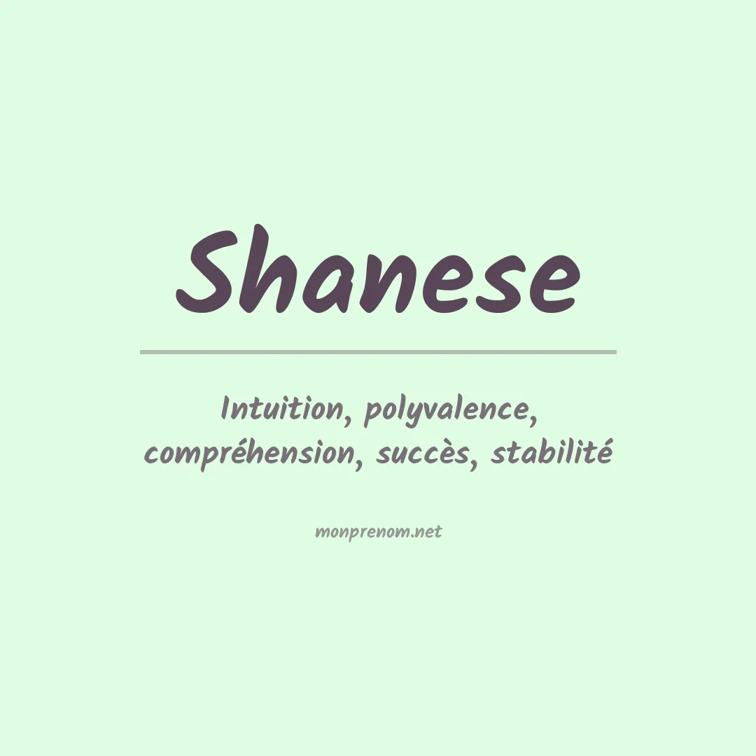 Prénom Shanese