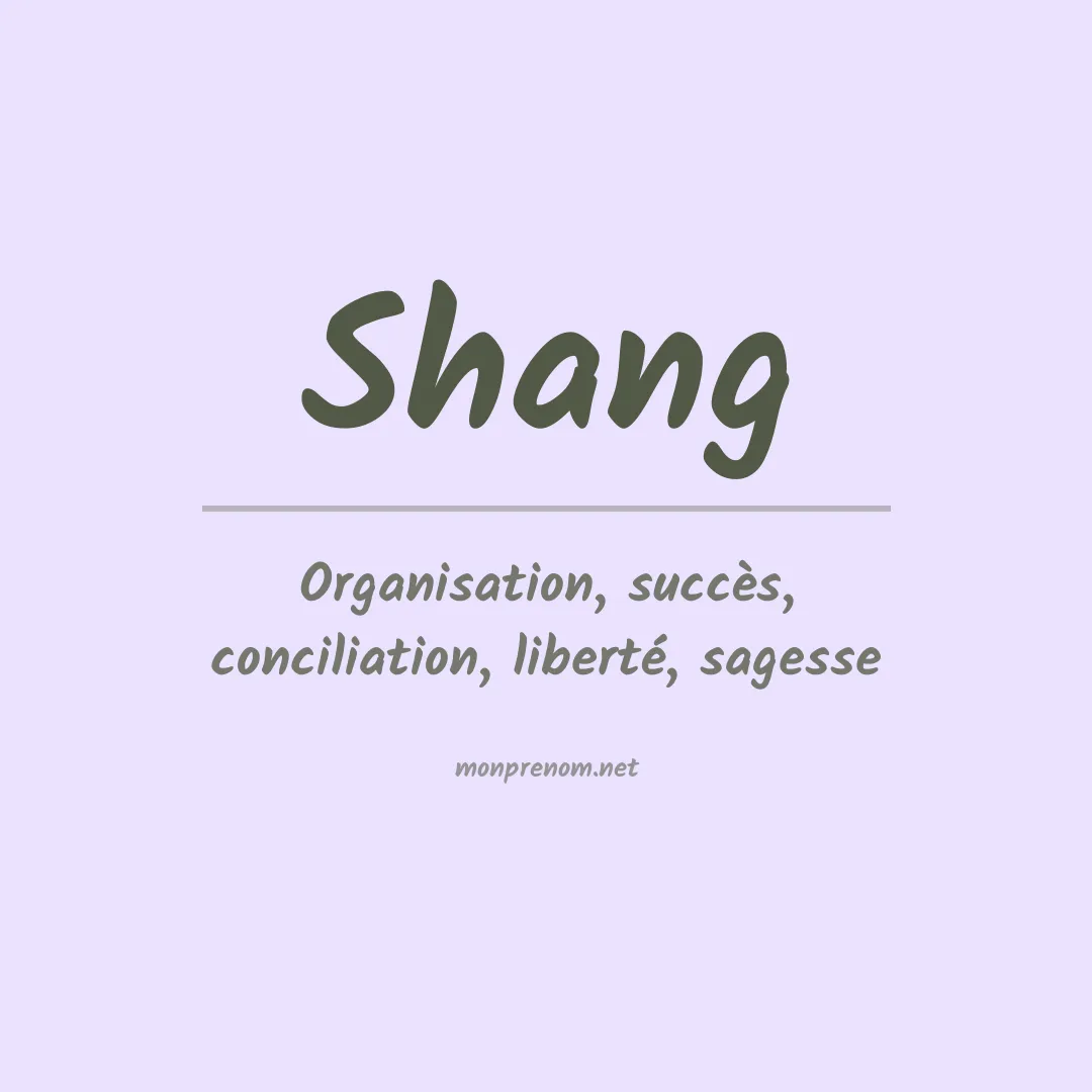 Prénom Shang