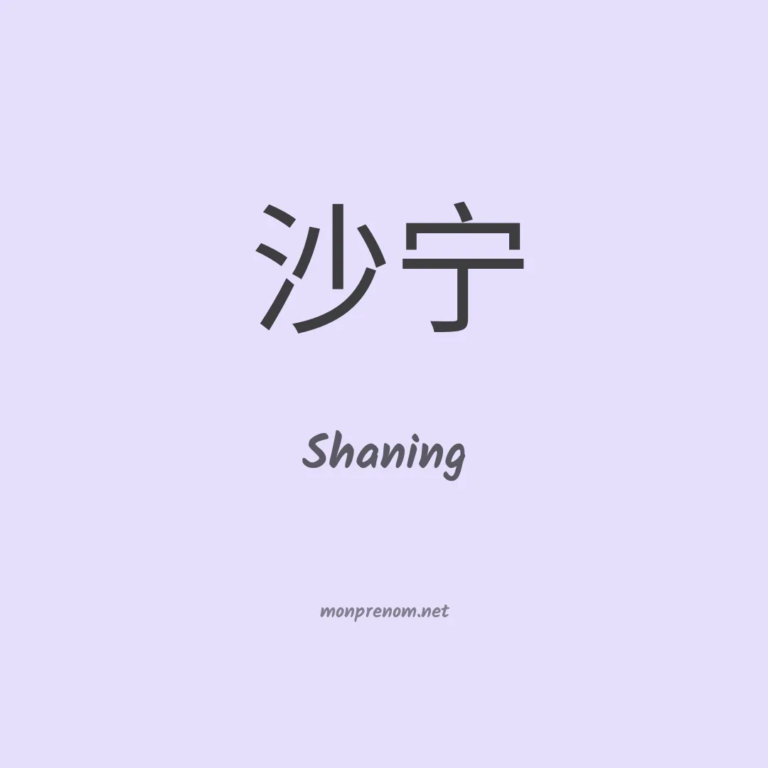Shaning en chinois