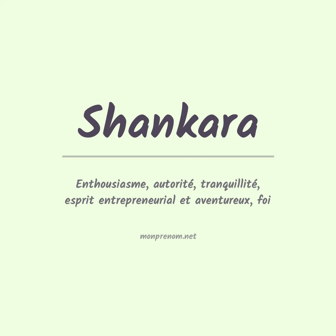 Signification du prénom Shankara