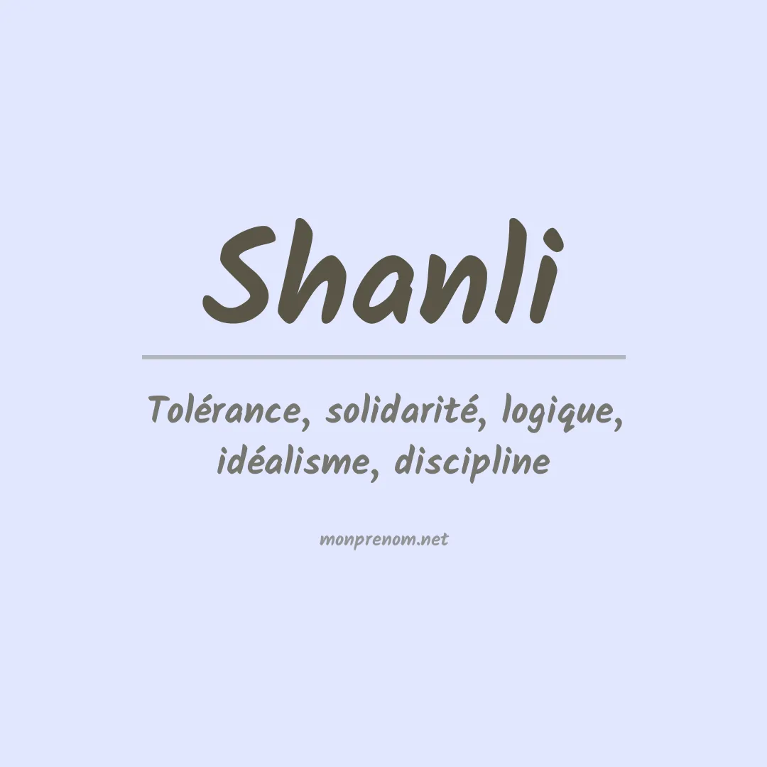 Prénom Shanli