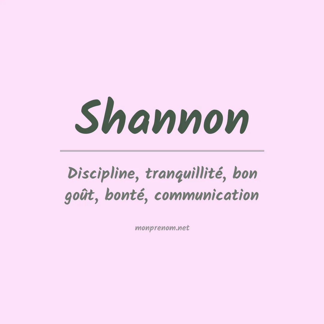 Prénom Shannon