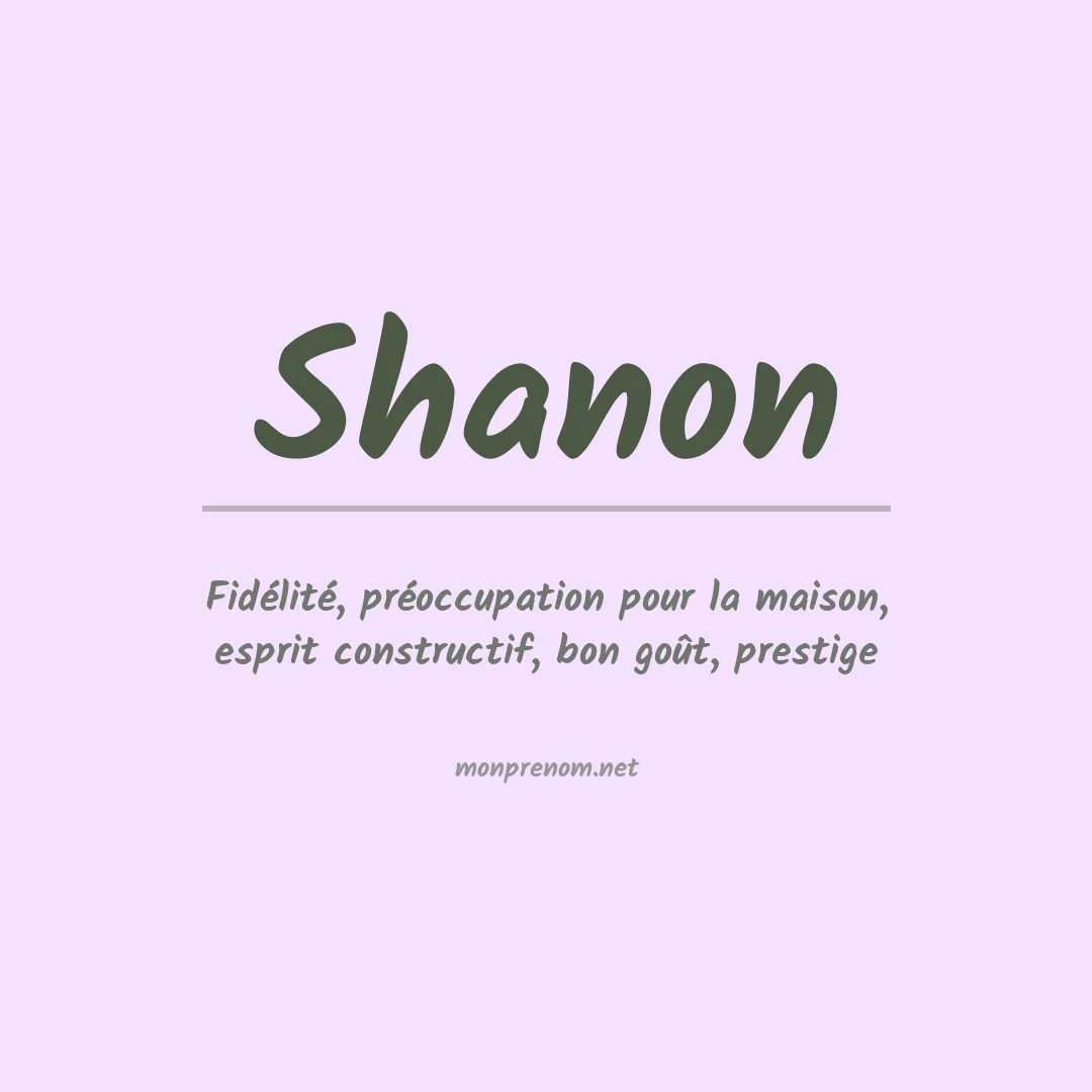 Prénom Shanon