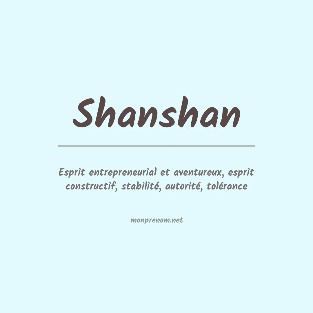 Prénom Shanshan