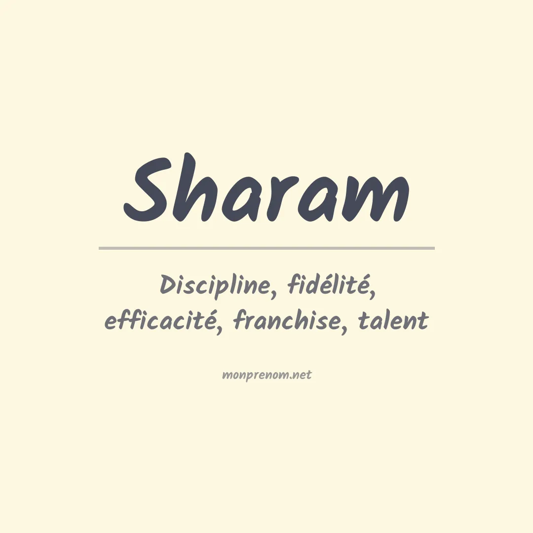 Signification du prénom Sharam