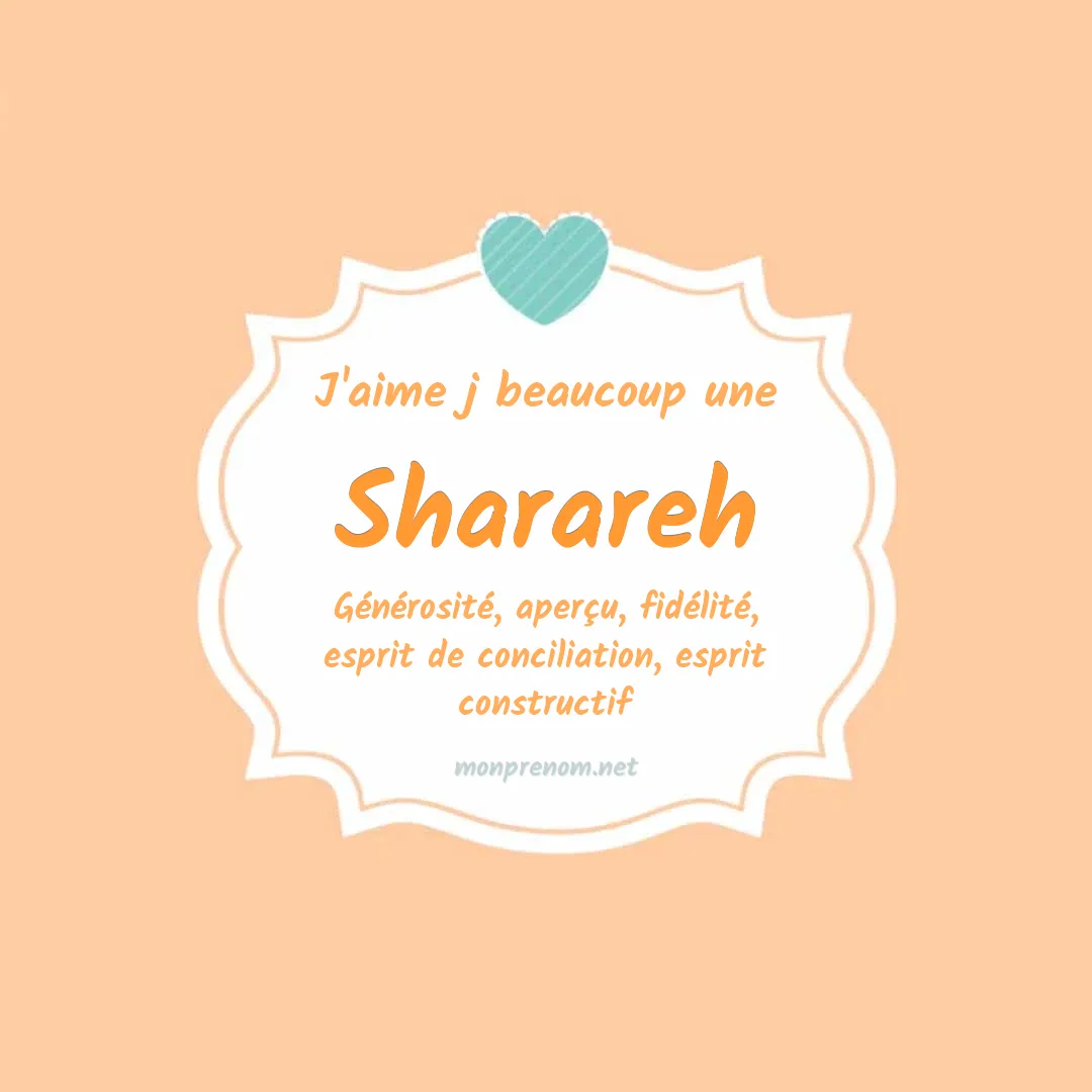 J'aime beaucoup Sharareh