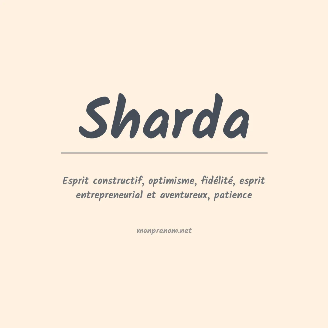 Signification du prénom Sharda