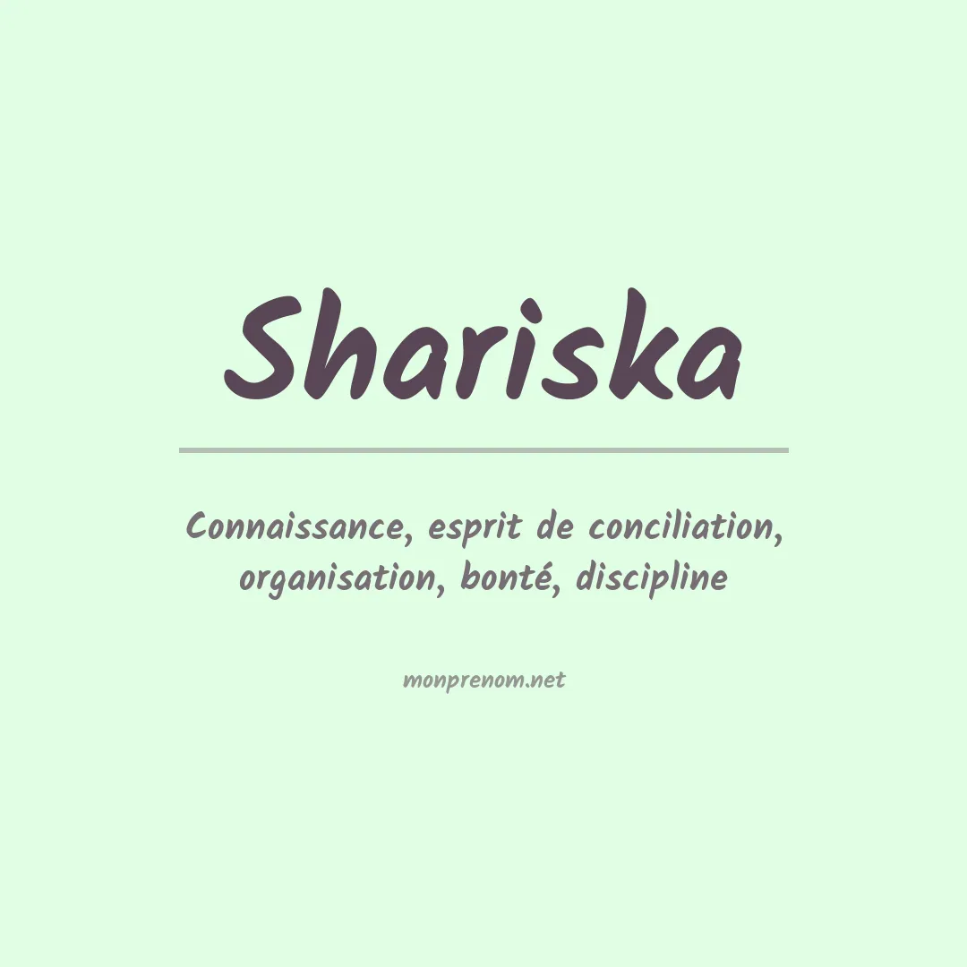 Signification du prénom Shariska