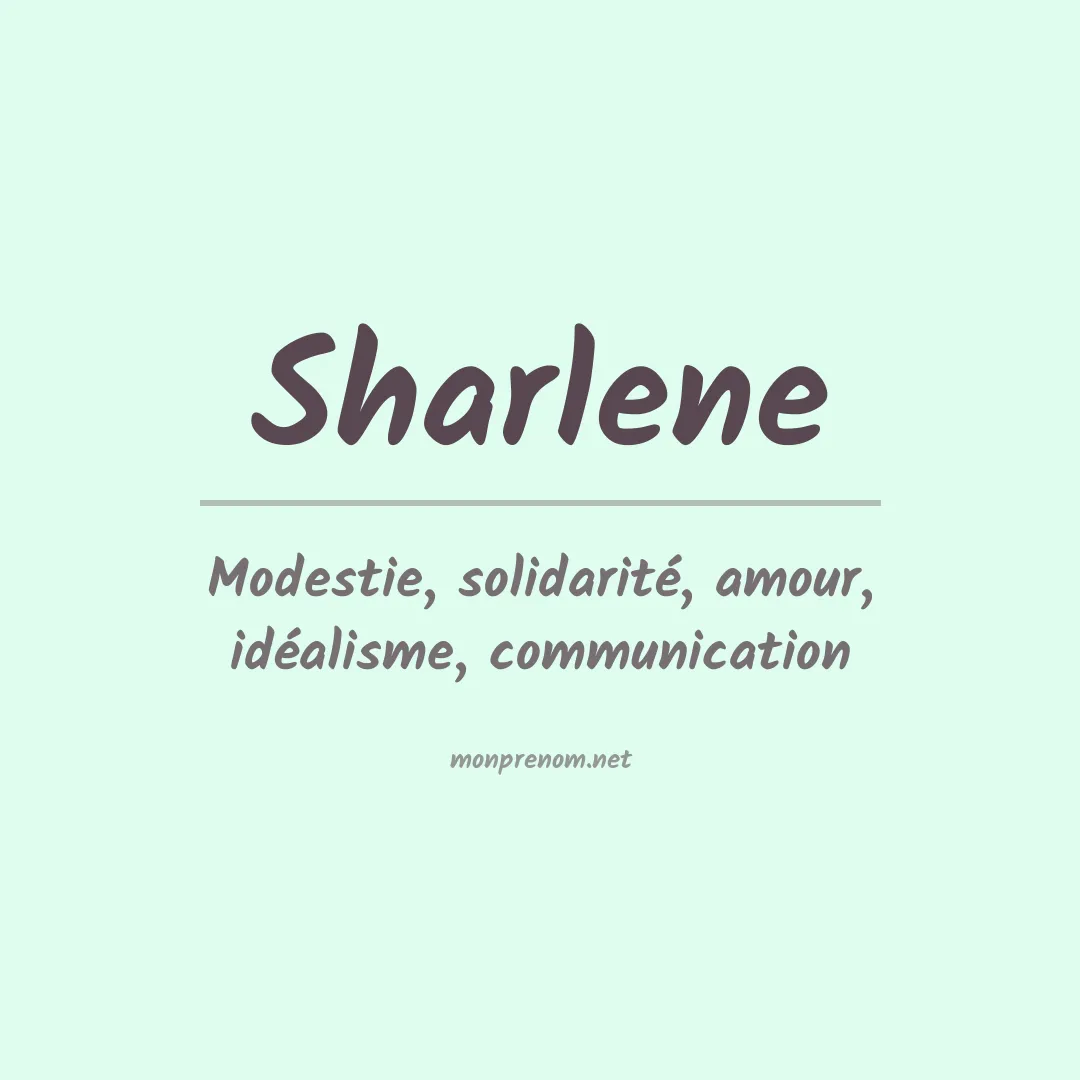 Prénom Sharlene