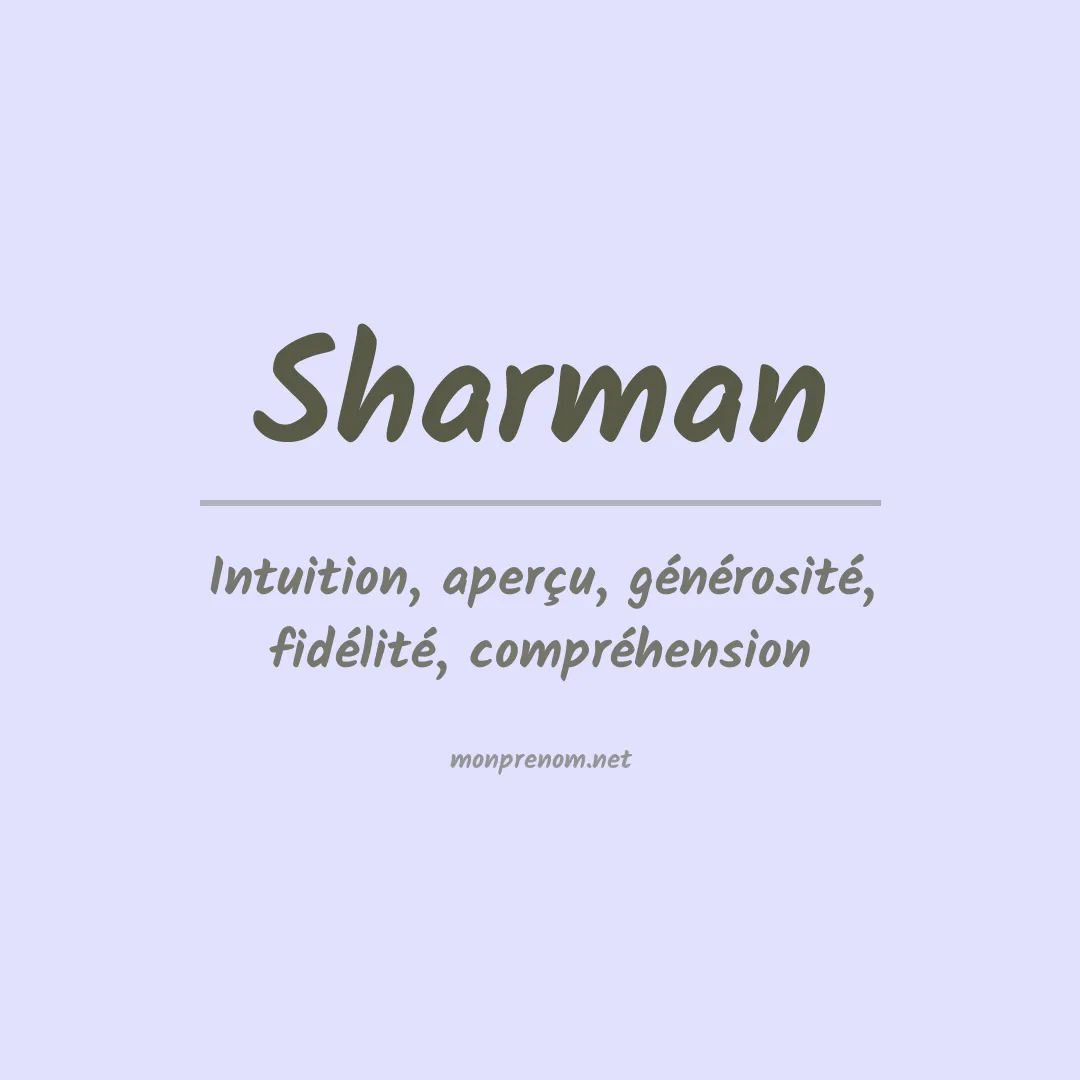 Prénom Sharman