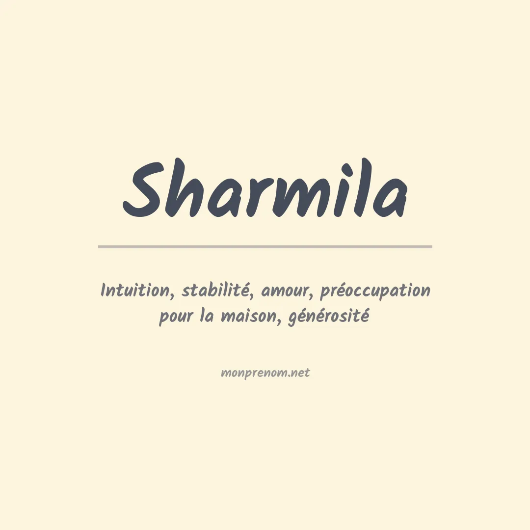 Signification du prénom Sharmila