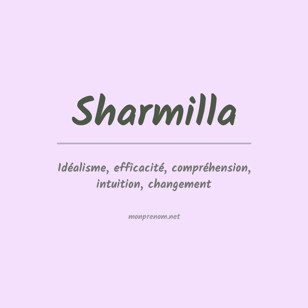 Signification du prénom Sharmilla