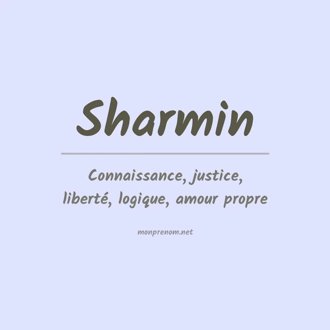 Signification du prénom Sharmin