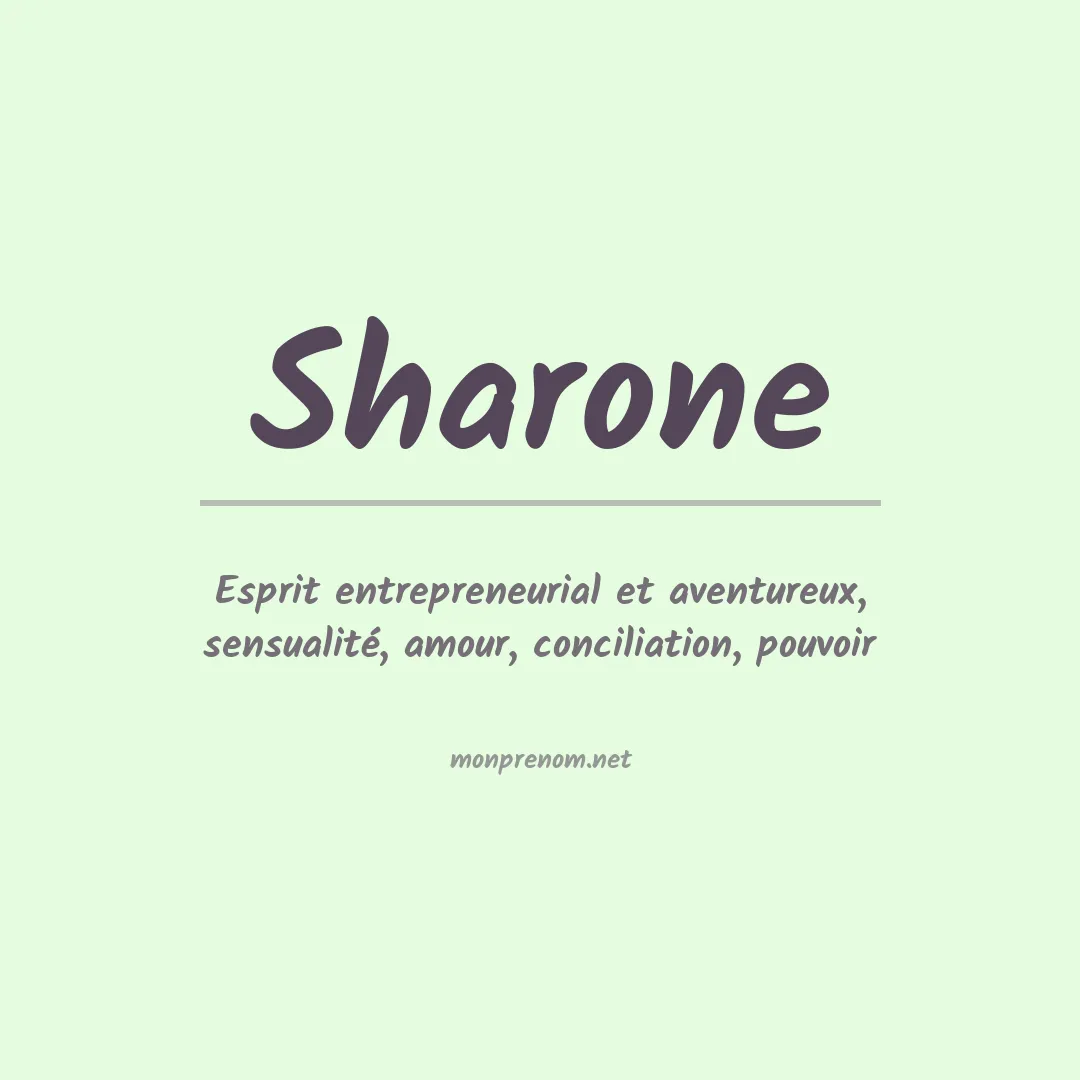 Signification du prénom Sharone