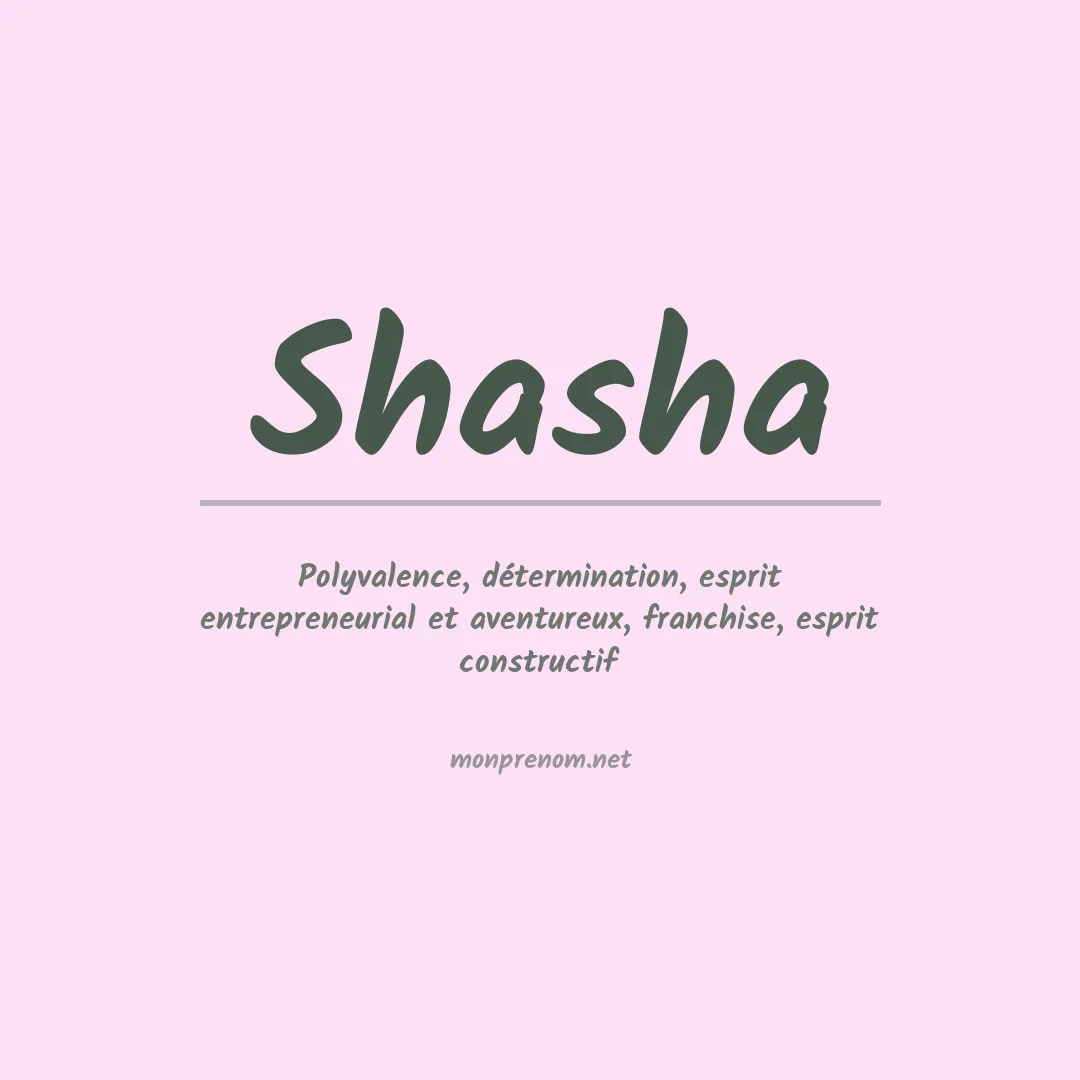Signification du prénom Shasha