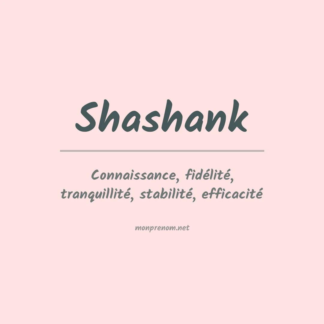 Signification du prénom Shashank