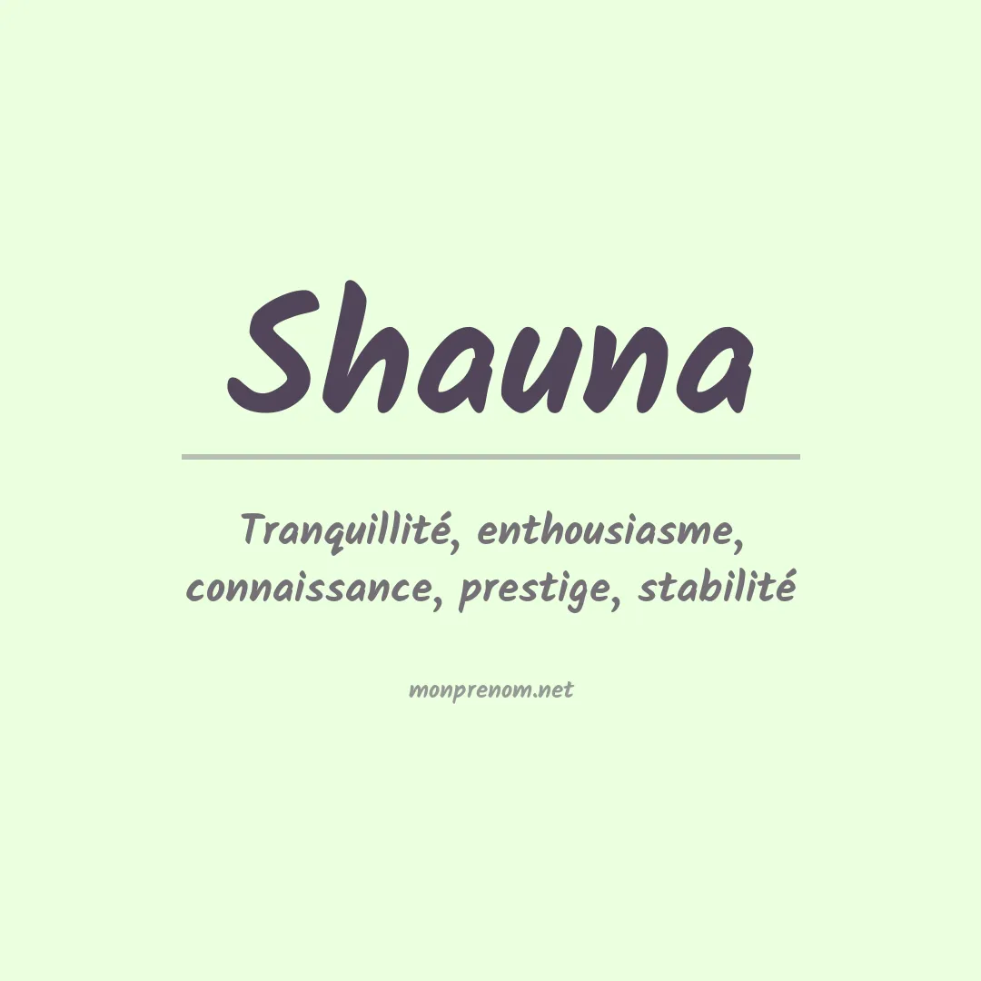 Signification du prénom Shauna