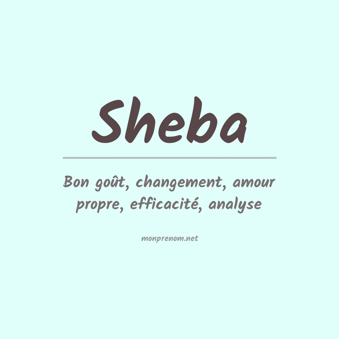 Signification du prénom Sheba
