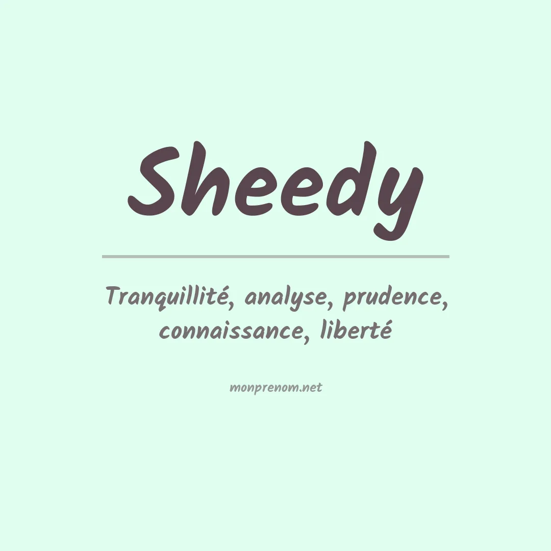 Prénom Sheedy