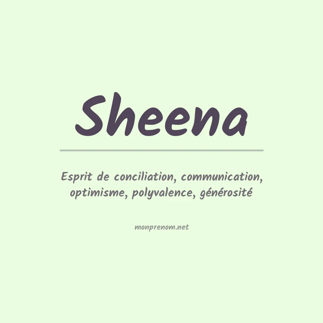 Signification du prénom Sheena
