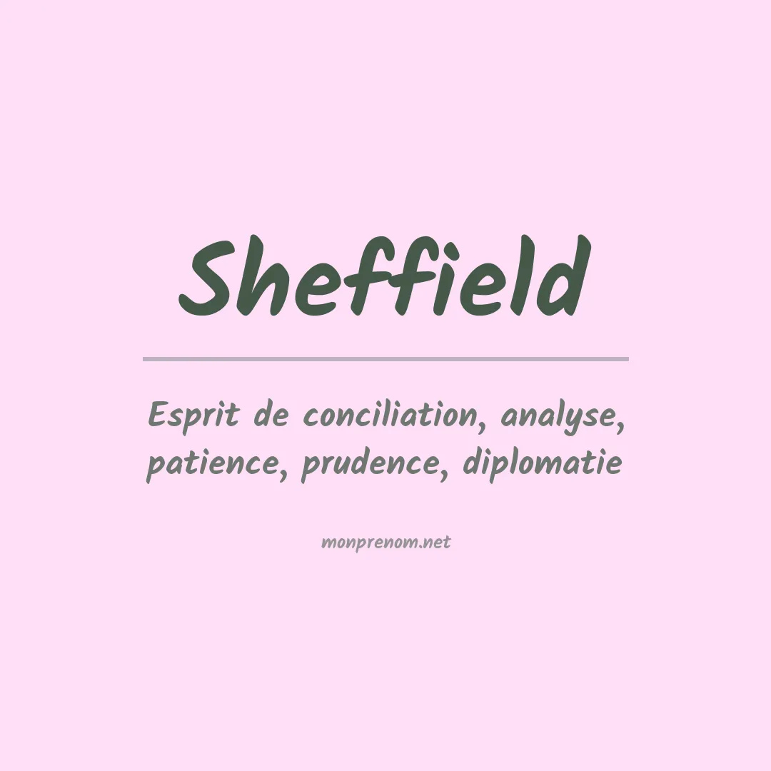 Signification du prénom Sheffield