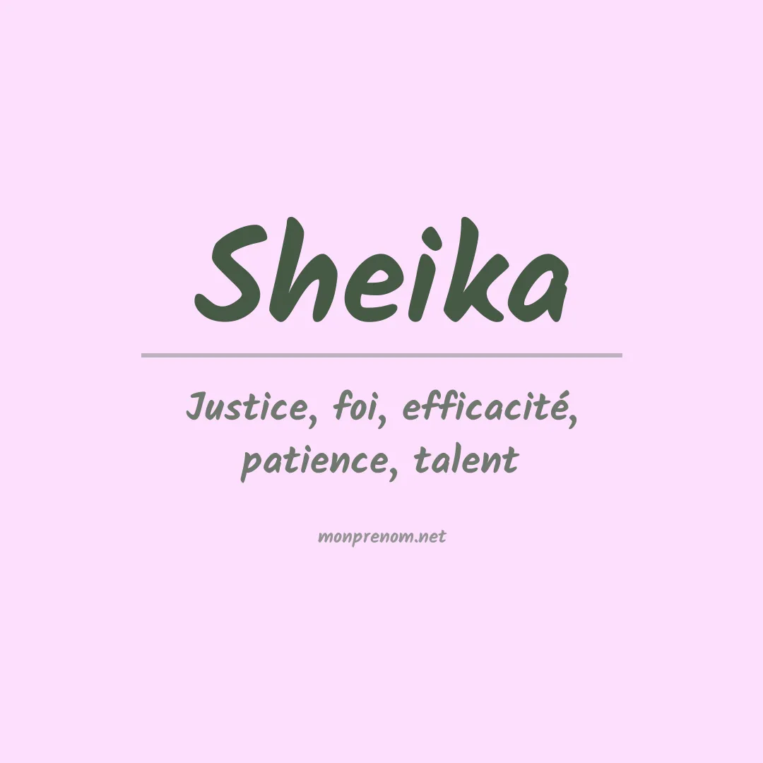 Prénom Sheika