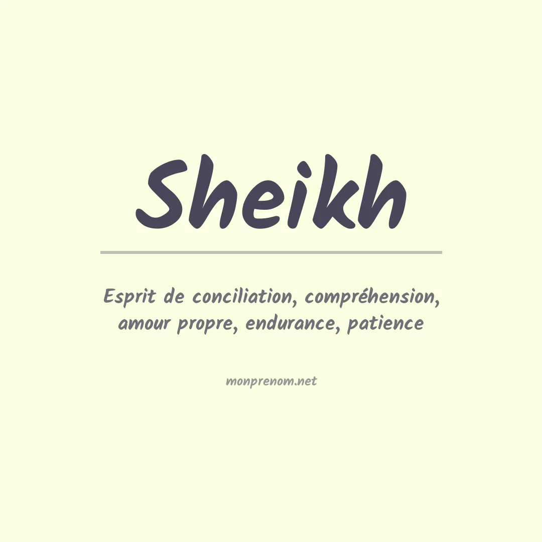 Prénom Sheikh