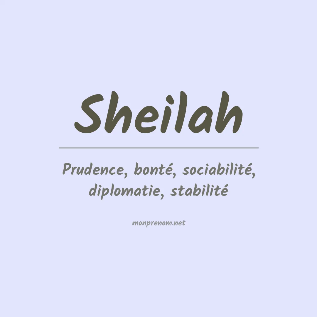 Signification du prénom Sheilah