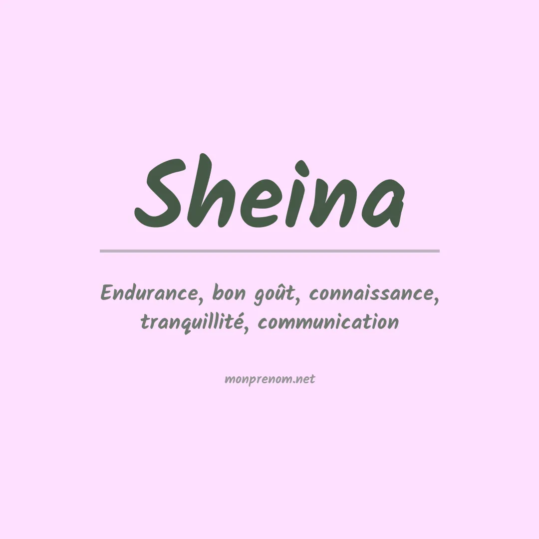 Prénom Sheina