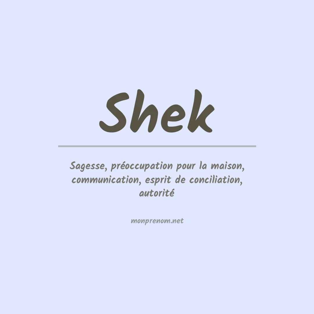 Prénom Shek